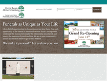 Tablet Screenshot of forestlawnmemorygardens.com
